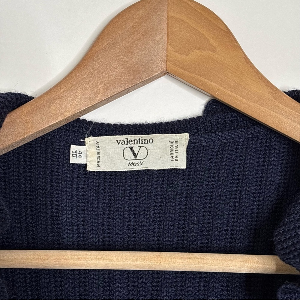 Valentino Miss V Wool Cardigan Vintage 1960’s size 10 - Picture 8 of 10